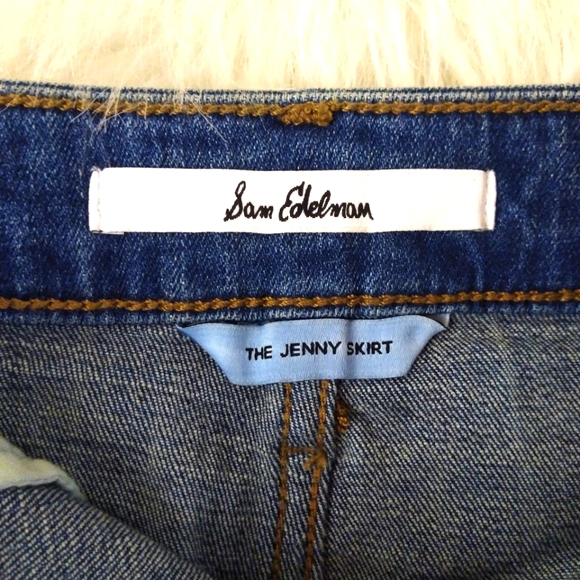 Sam Edelman Denim Mini Jenny Skirt Size 00/24 - Picture 13 of 13